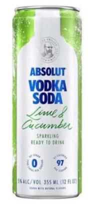 Absolut - Lime & Cucumber Vodka Soda NV (355ml) (355ml)