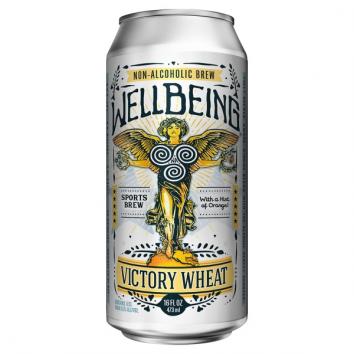Wellbeing Brewing - Victory Wheat Non Alcoholic Beer (4 pack 16oz cans) (4 pack 16oz cans)